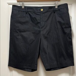Lauren Ralph Lauren Black Flat Front Tailored Shorts